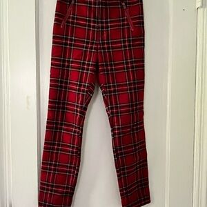 Hollister Red and Black Plaid Pants